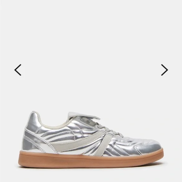 Steve Madden Silver Sneakers Futuristic Design - Picture 3 of 3